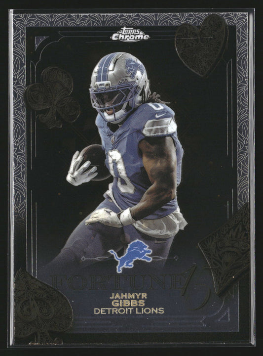 Jahmyr Gibbs 2025 Topps Chrome F15-12 Fortune 15 Detroit Lions