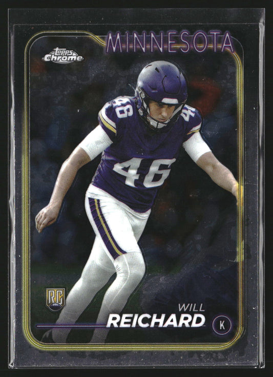 Will Reichard 2024 Topps Chrome 277 RC RC Minnesota Vikings