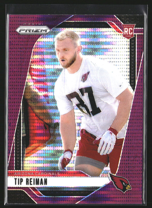 Tip Reiman 2024 Panini Prizm 391 Purple Pulsar RC RC Arizona Cardinals
