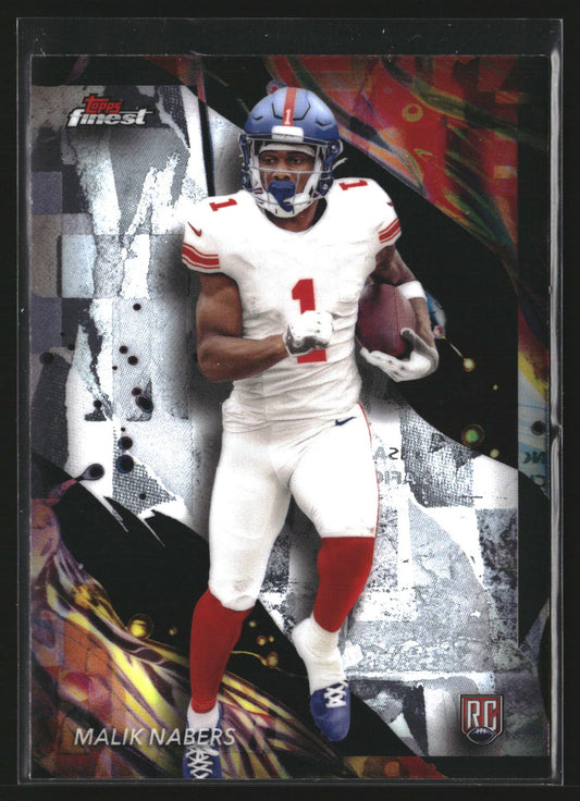 Malik Nabers 2024 Finest 190 RC RC New York Giants