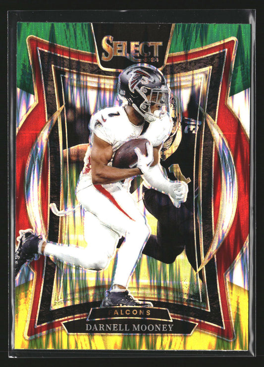 Darnell Mooney 2024 Panini Select 44 Green & Yellow Prizm Shock Atlanta Falcons