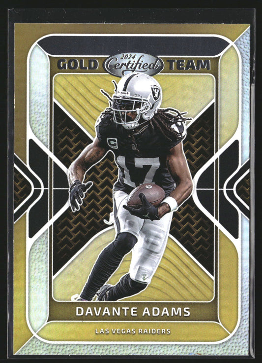 Davante Adams 2024 Panini Certified GT-DAS Gold Team Las Vegas Raiders