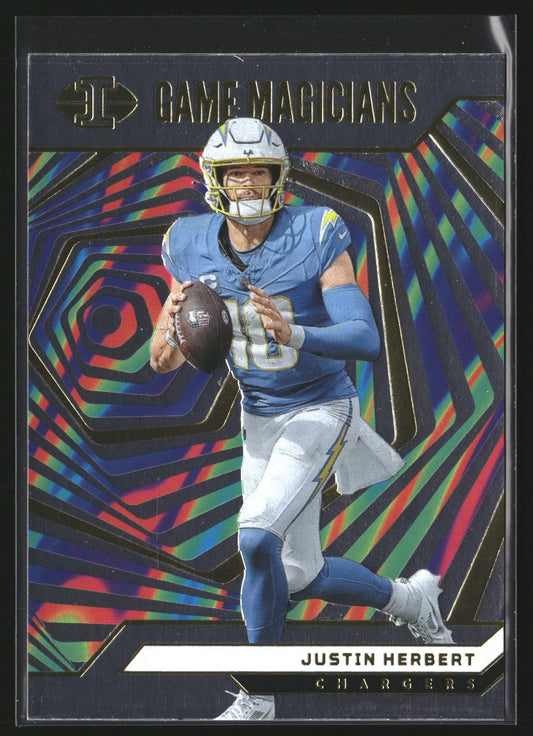 Justin Herbert 2024 Panini Illusions 13 Game Magicians Los Angeles Chargers