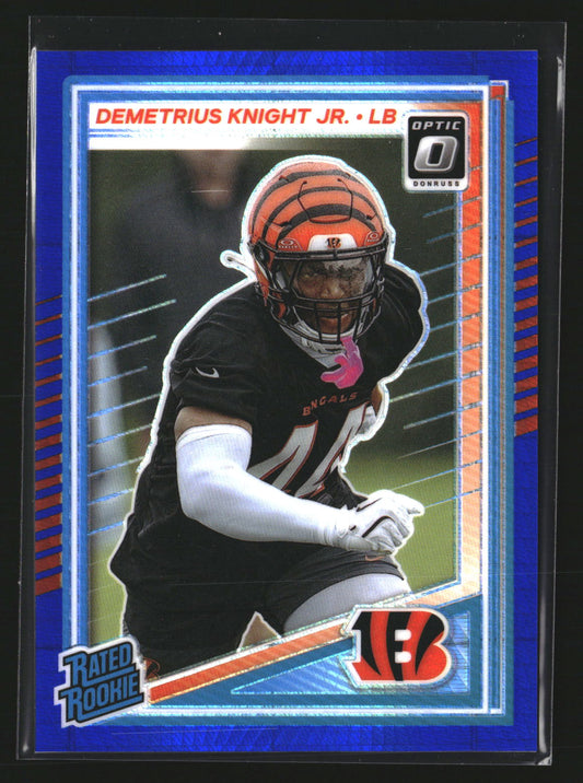 Demetrius Knight Jr. 2025 Donruss Optic 296 Blue Scope RC RC Cincinnati Bengals