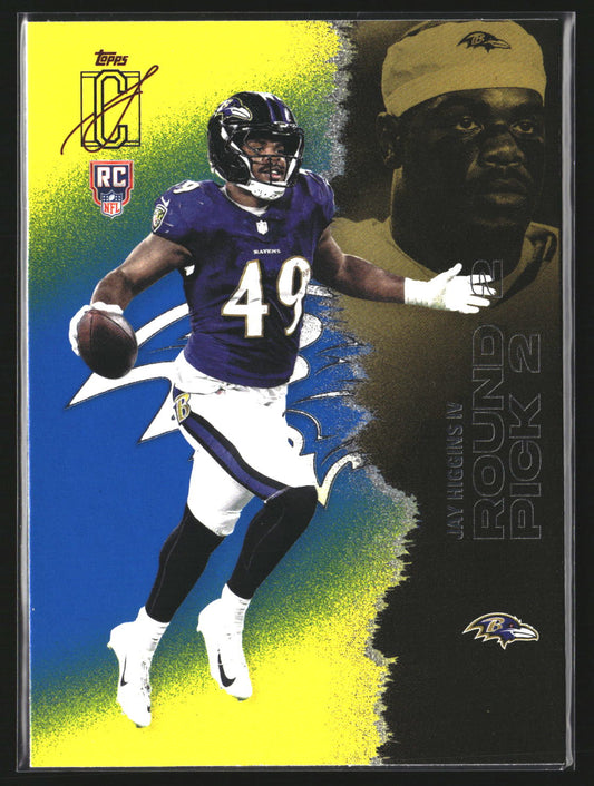 Jay Higgins 2025 Topps Signature Class 191 Blue & Yellow RC RC Baltimore Ravens