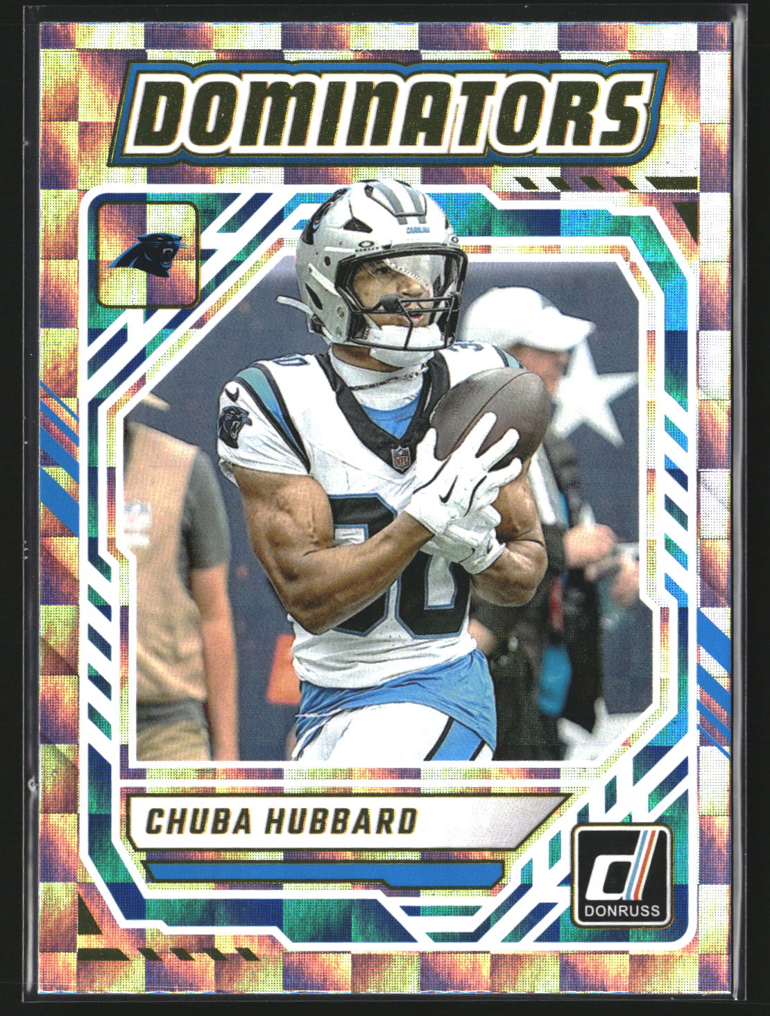 Chuba Hubbard 2025 Donruss DOM-CHD Dominators Carolina Panthers