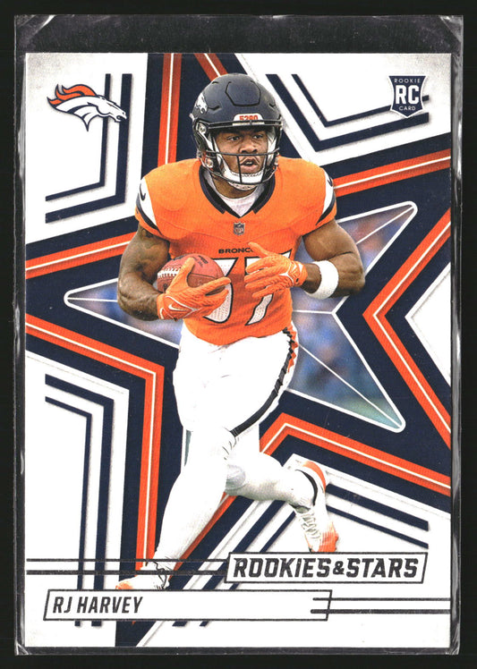 RJ Harvey 2025 Panini Rookies & Stars 173 RC RC Denver Broncos