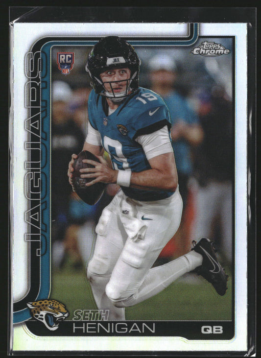 Seth Henigan 2025 Topps Chrome 399 Refractor RC RC Jacksonville Jaguars