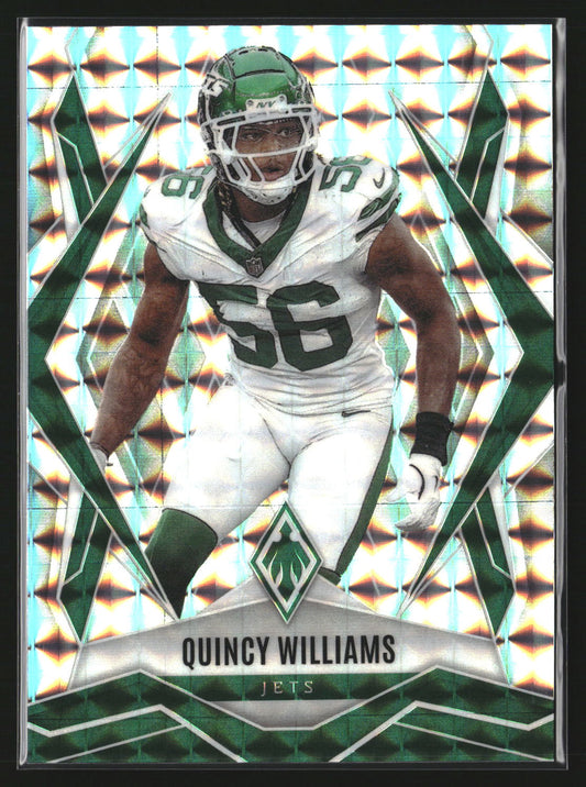 Quincy Williams 2025 Panini Phoenix 138 Silver Pyramids Prizm New York Jets