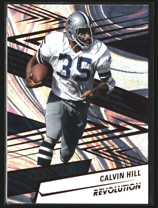 Calvin Hill 2025 Panini Revolution 7 Red Swirl Dallas Cowboys