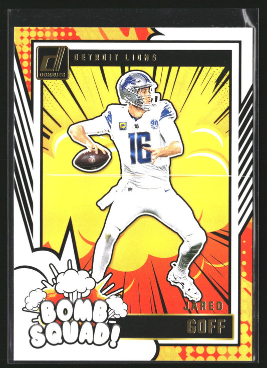Jared Goff 2024 Donruss 17 Bomb Squad Detroit Lions