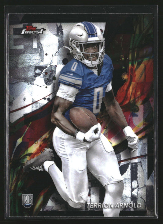 Terrion Arnold 2024 Finest 52 RC RC Detroit Lions