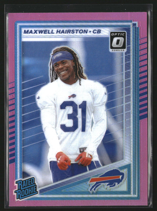 Maxwell Hairston 2025 Donruss 362 Optic Rated Rookies Preview Pink RC Bills