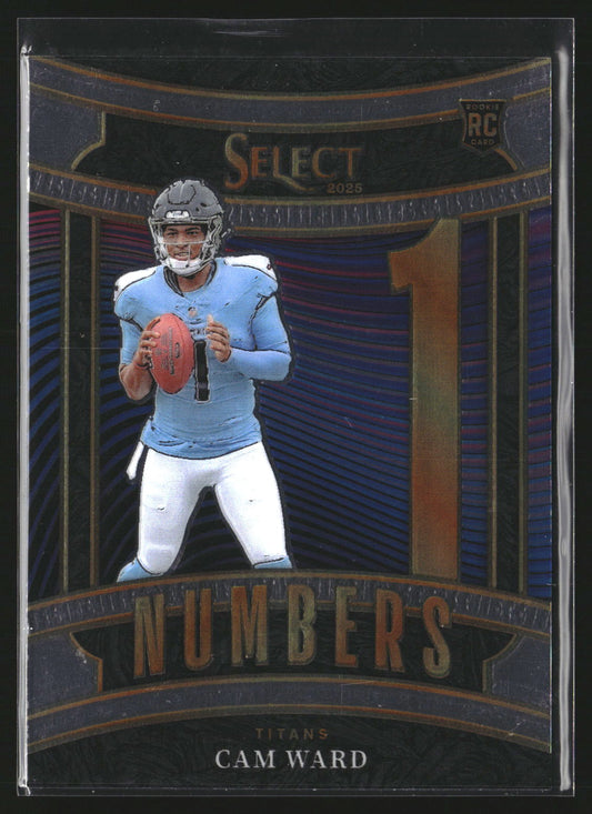 Cam Ward 2025 Panini Select 24 Select Numbers Tennessee Titans
