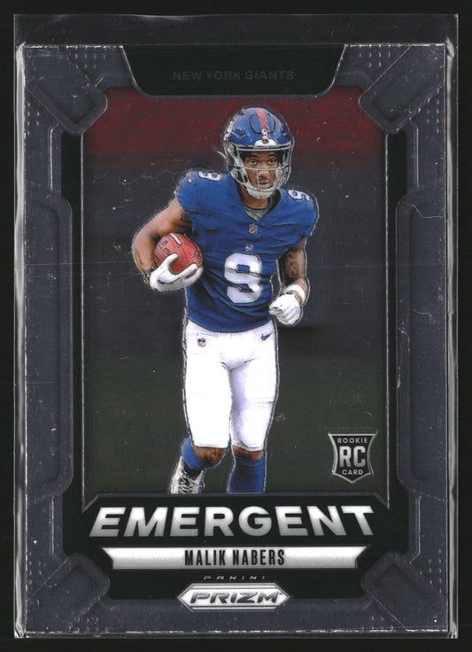 Malik Nabers 2024 Panini Prizm 6 Emergent New York Giants