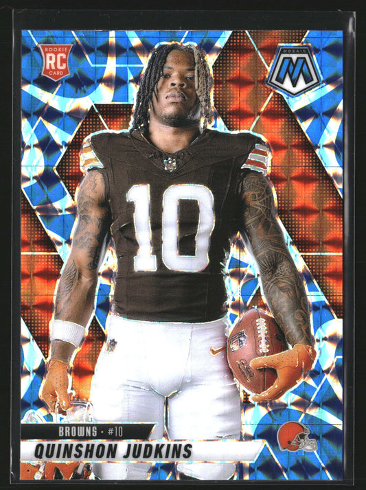 Quinshon Judkins 2025 Panini Mosaic 276 Mosaic Reactive Blue RC Browns