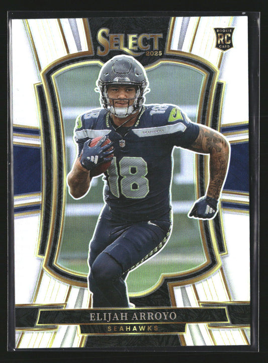 Elijah Arroyo 2025 Panini Select 114 Silver Prizm Seattle Seahawks