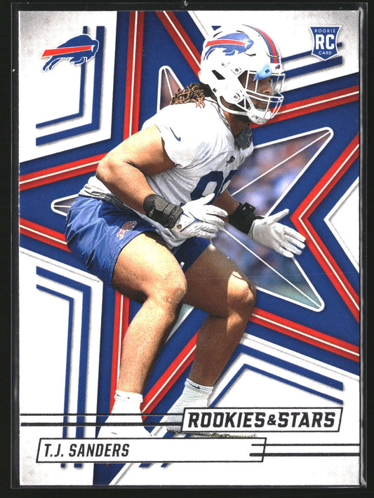 T.J. Sanders 2025 Panini Rookies & Stars 180 RC RC Buffalo Bills