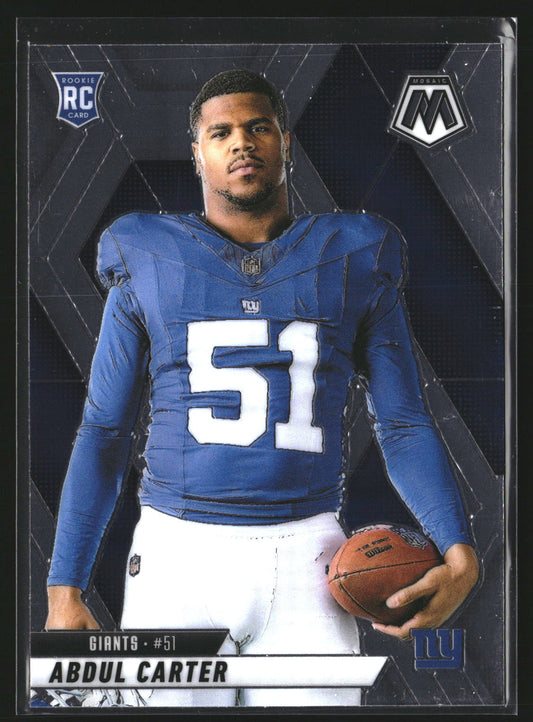 Abdul Carter 2025 Panini Mosaic 282 RC RC New York Giants