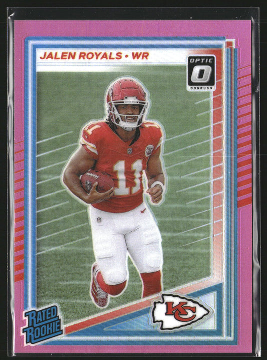 Jalen Royals 2025 Donruss 321 Optic Rated Rookies Preview Pink RC Chiefs