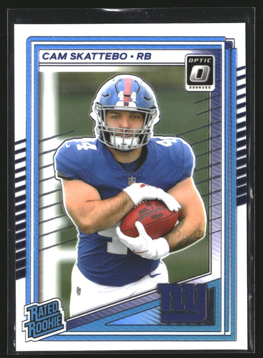 Cam Skattebo 2025 Donruss Optic 228 RC RC New York Giants