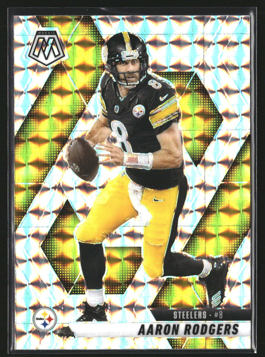 Aaron Rodgers 2025 Panini Mosaic 243 Mosaic Pittsburgh Steelers
