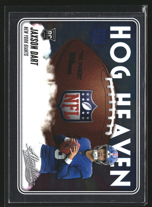Jaxson Dart 2025 Panini Absolute HH-JDT Hog Heaven New York Giants