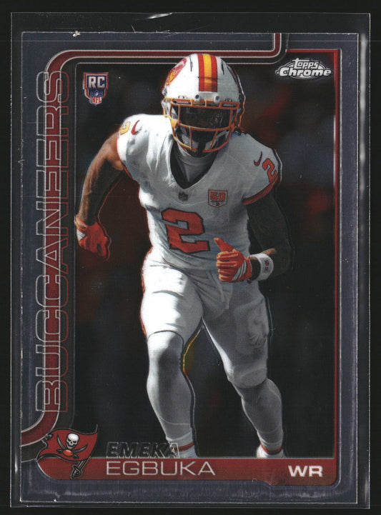 Emeka Egbuka 2025 Topps Chrome 312 RC RC Tampa Bay Buccaneers