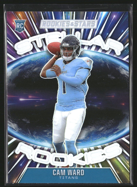 Cam Ward 2025 Panini Rookies & Stars 9 Stellar Rookies Silver Tennessee Titans