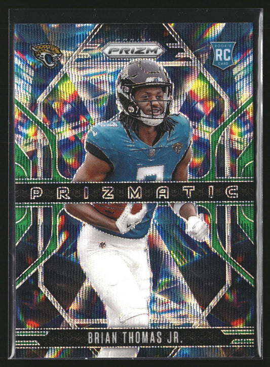 Brian Thomas Jr. 2024 Panini Prizm 19 Prizmatic Wave Green Prizm Jaguars