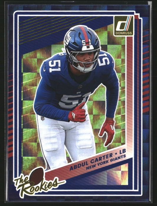Abdul Carter 2025 Donruss 4 The Rookies New York Giants