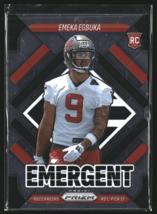 Emeka Egbuka 2025 Panini Prizm 3 Emergent Tampa Bay Buccaneers