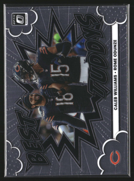 Caleb Williams/Rome Odunze 2025 Donruss Optic 8 Best Tuddys Chicago Bears