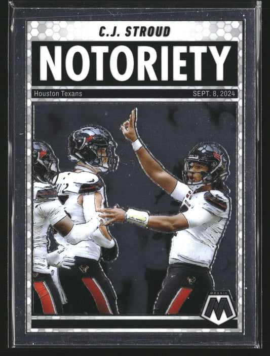 C.J. Stroud 2025 Panini Mosaic 5 Notoriety Houston Texans
