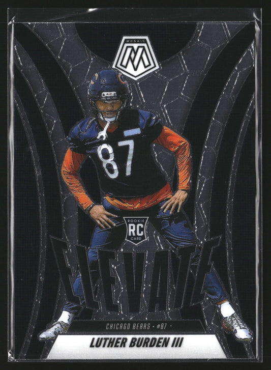 Luther Burden III 2025 Panini Mosaic 7 Elevate Chicago Bears