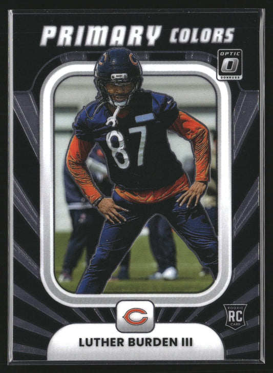 Luther Burden III 2025 Donruss Optic 6 Rookie Primary Colors Chicago Bears