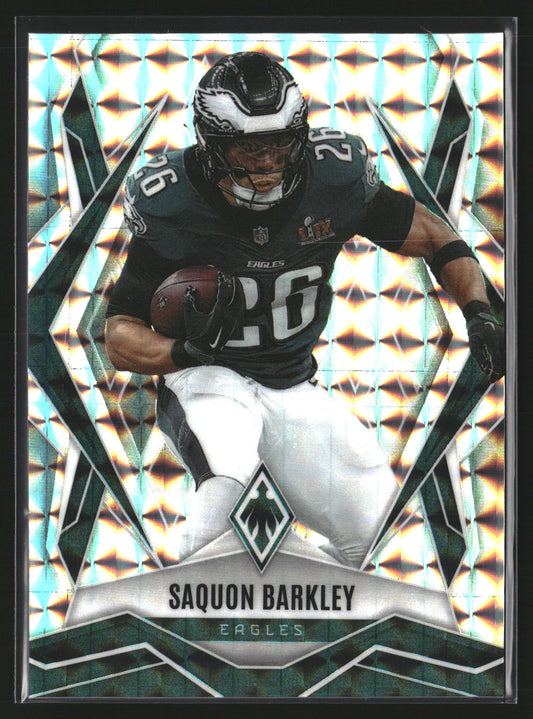 Saquon Barkley 2025 Panini Phoenix 77 Silver Prizm Philadelphia Eagles
