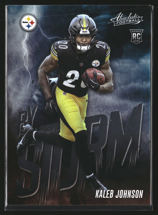 Kaleb Johnson 2025 Panini Absolute 8 By Storm Pittsburgh Steelers