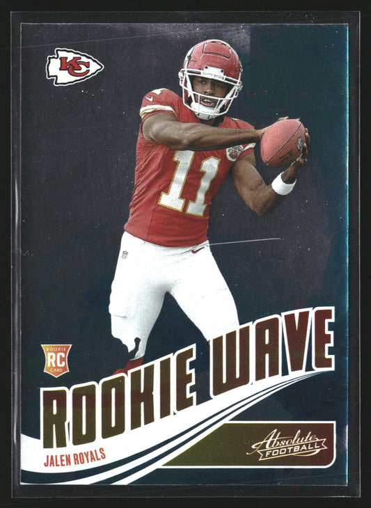 Jalen Royals 2025 Panini Absolute RW-JRS Rookie Wave Kansas City Chiefs