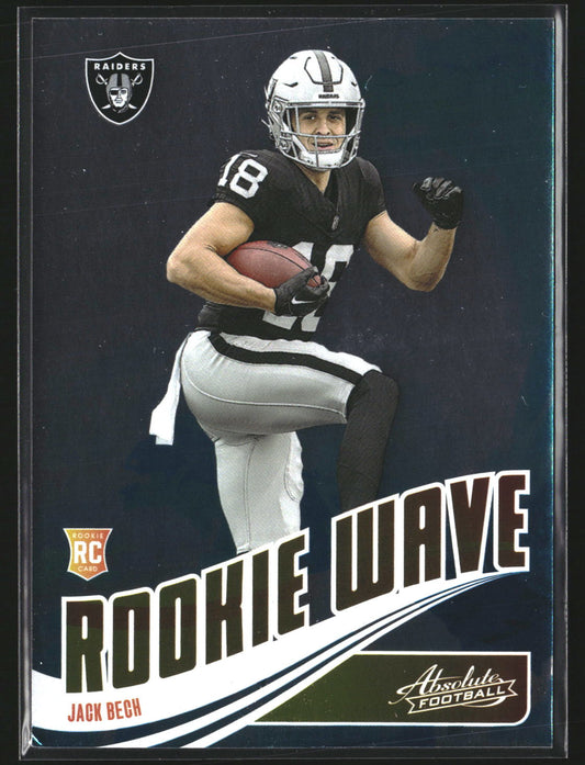 Jack Bech 2025 Panini Absolute RW-JBH Rookie Wave Las Vegas Raiders
