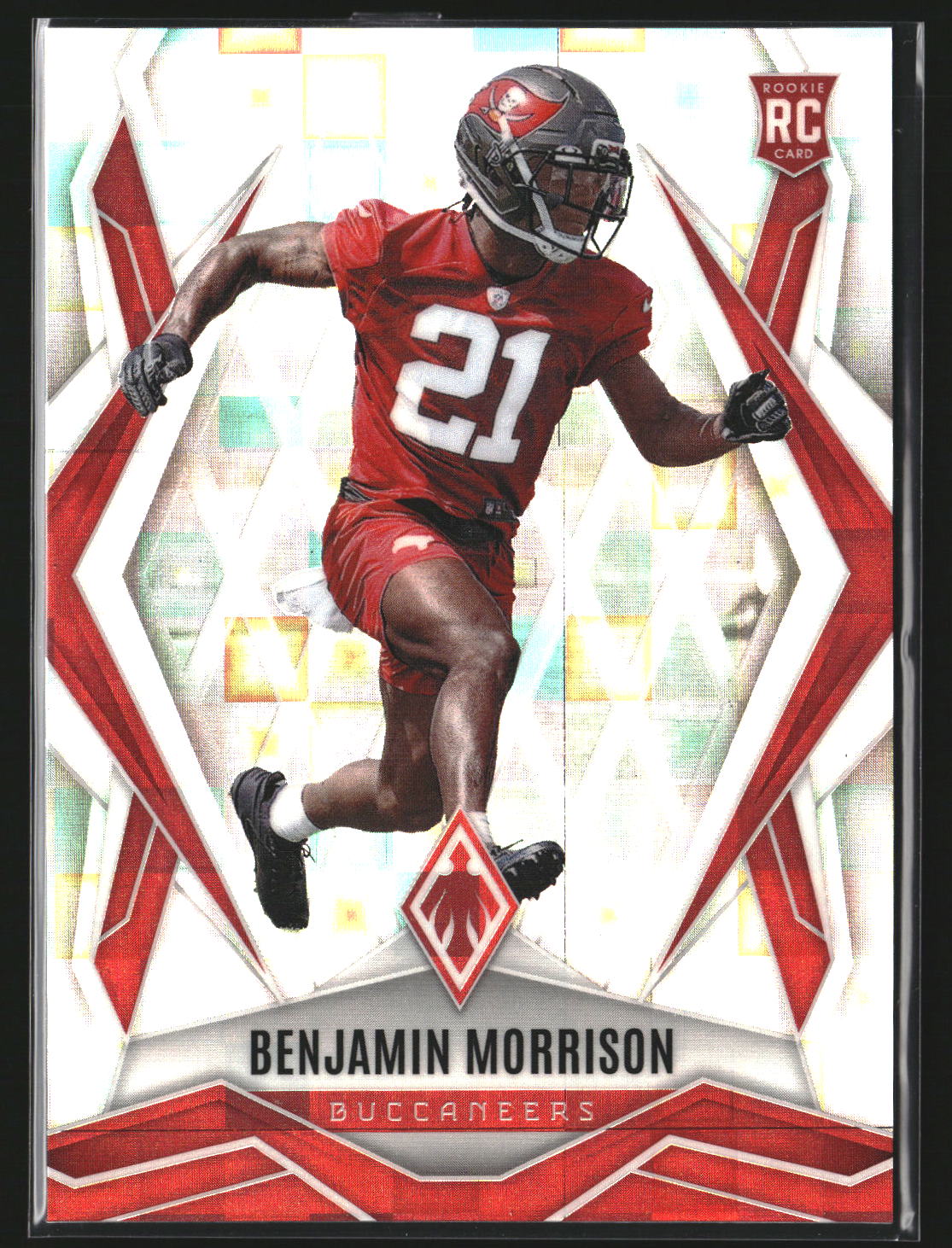 Benjamin Morrison 2025 Panini Phoenix 247 Silver Pyramids Prizm RC Buccaneers