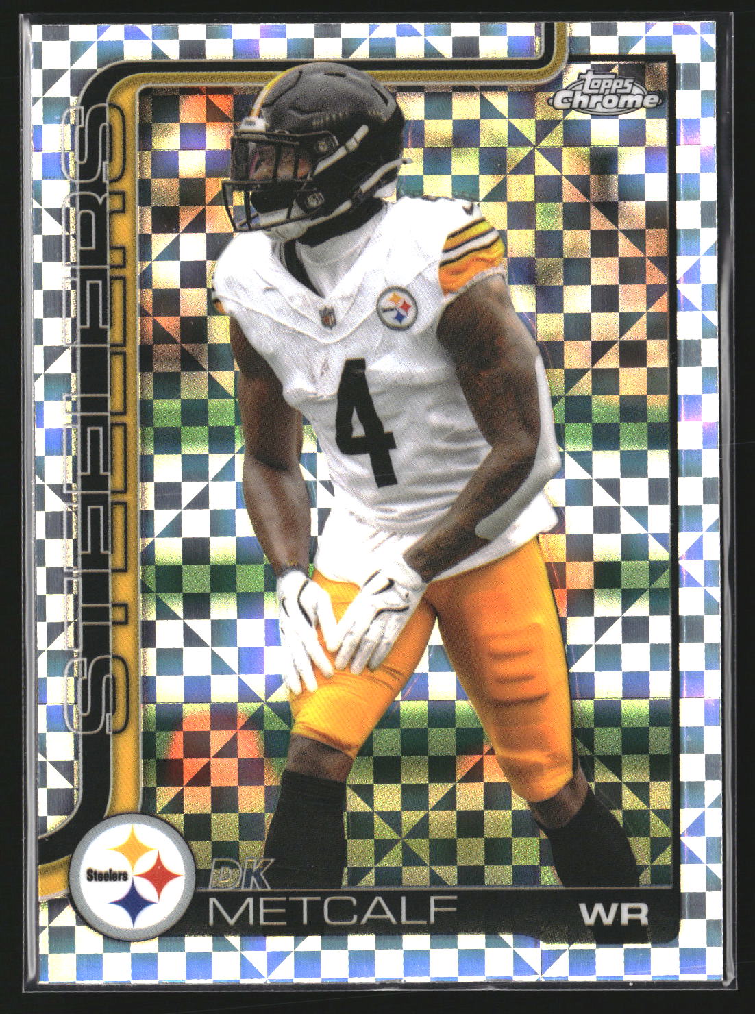 DK Metcalf 2025 Topps Chrome 254 X-Fractor Pittsburgh Steelers