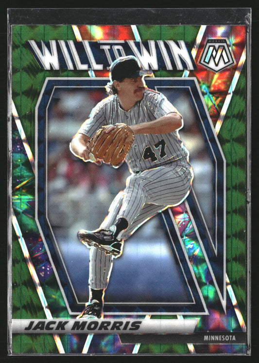 Jack Morris 2021 Panini Mosaic WTW2 Will to Win Green Minnesota Twins