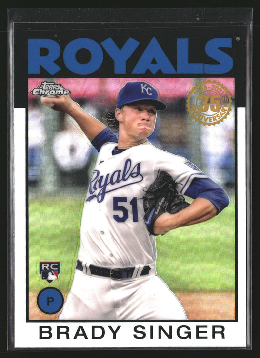 Brady Singer 2021 Topps Chrome 86BC-25 1986 Topps Baseball 35th Royals