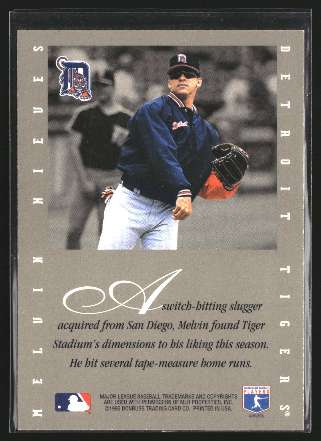 Melvin Nieves 1996 Leaf Signature Series NNO Extended Series Autographs Tigers