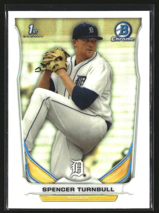 Spencer Turnbull 2014 Bowman Draft CDP70 Chrome Refractors Detroit Tigers