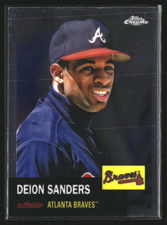 Deion Sanders 2022 Topps Chrome Platinum Anniversary 217 Atlanta Braves