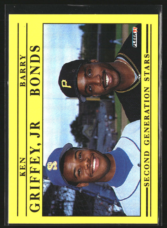 Second Generation Stars (Ken Griffey, Jr / Barry Bonds) 1991 Fleer 710