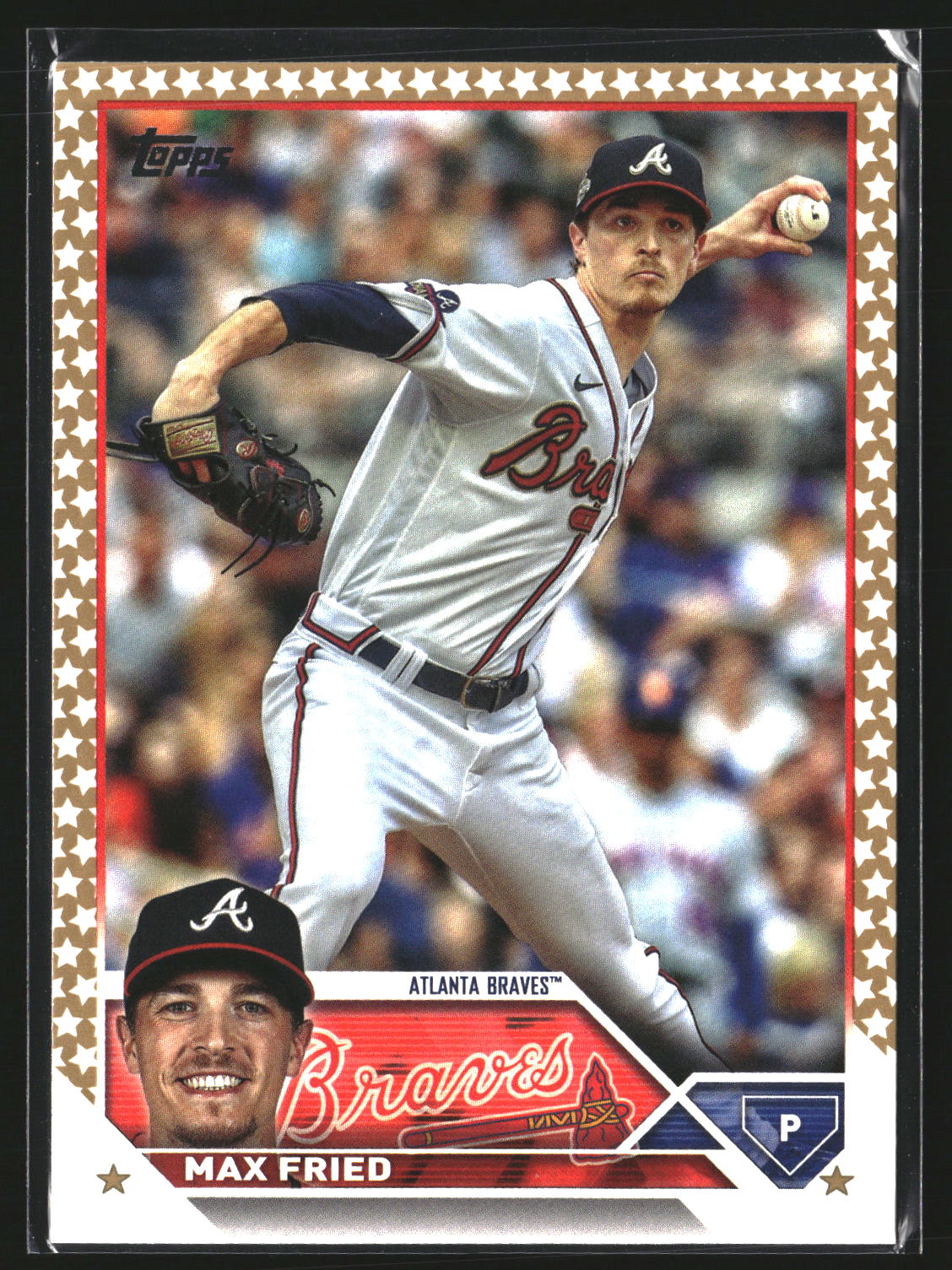 Max Fried 2023 Topps 290 Gold Star Atlanta Braves