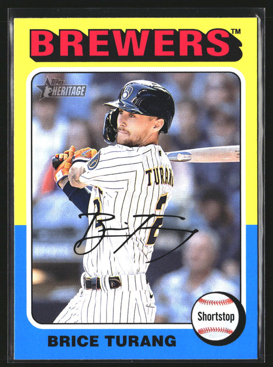 Brice Turang 2024 Topps Heritage 332 Milwaukee Brewers